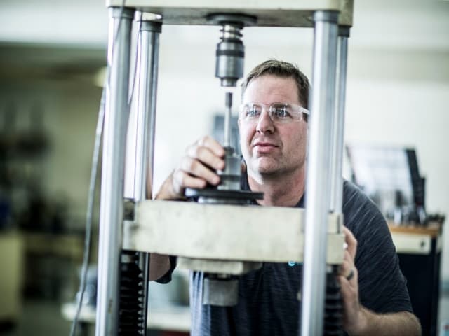 Element Expert conducting Mechanical Testing