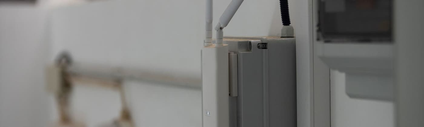 Weatherproof electrical box with cables and conduit