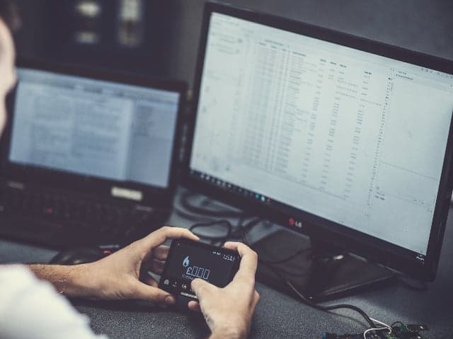 Engineer testing a connected device against Cyber Resilience Act requirements