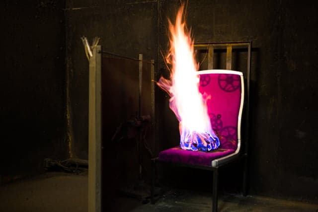 Train Seat Fire Testing