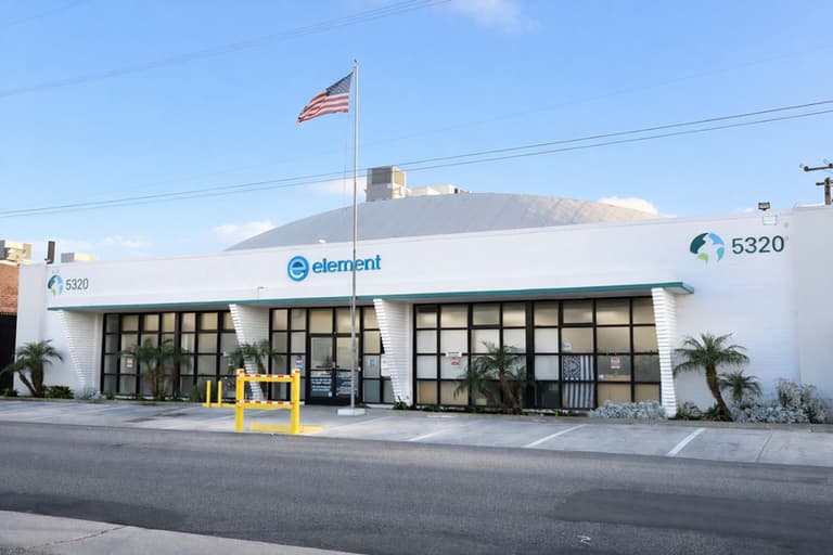 Element Los Angeles 104th Street aerospace and space testing laboratory exterior in California