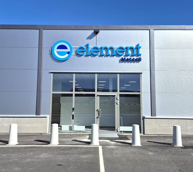 Entrance to Element Materials Technology Ludvika,  Laboratoriet för kalibreringstjänster