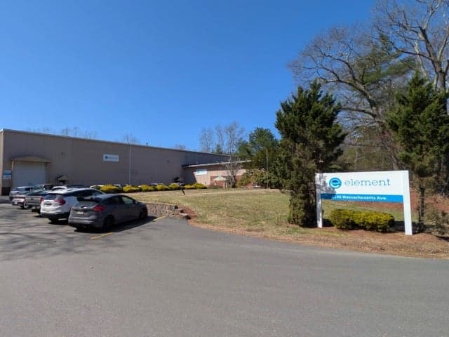 Entrance of Element Materials Technology Boxborough, New England