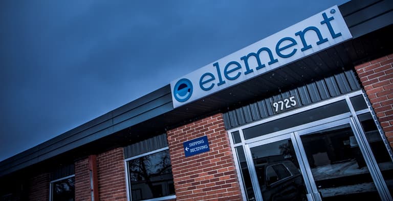 Entrance to Element Materials technology Minneapolis - Bloomington Laboratory